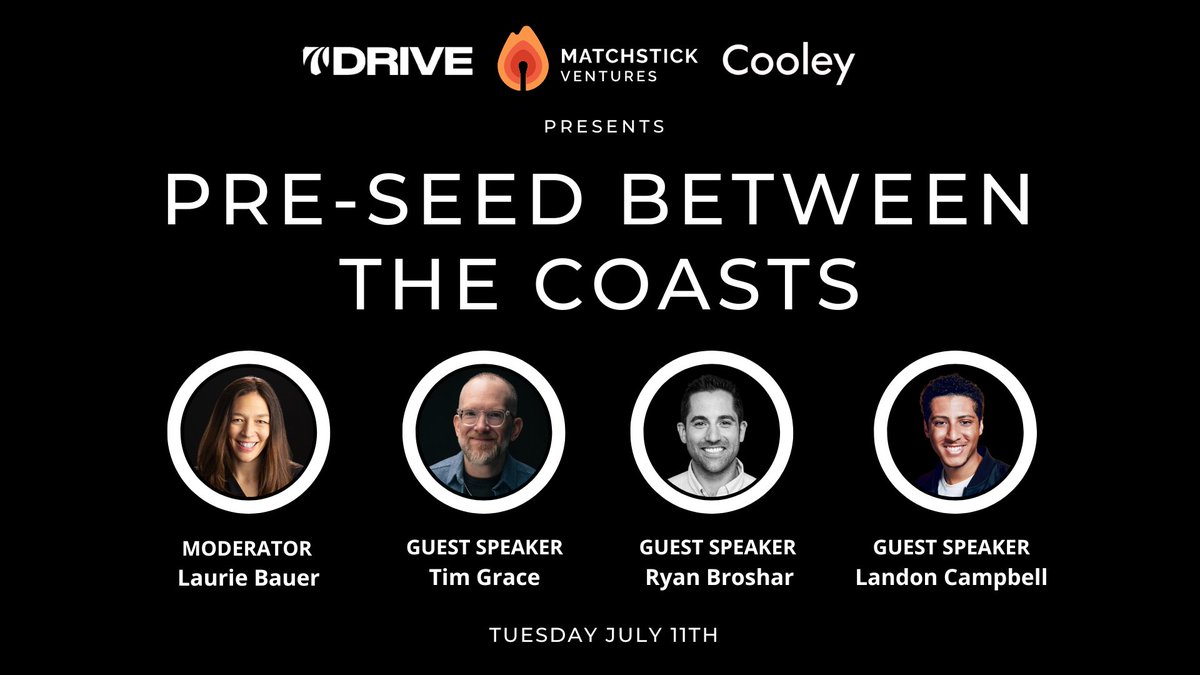 How is the funding landscape shaping up at the pre-seed stage?

What are some dos and don'ts that early-stage founders should know before approaching investors?

Can't wait to share the stage TOMORROW with my friends Laurie Bauer from <a href="/CooleyLLP/">Cooley LLP</a>, <a href="/tmgrace/">Tim Grace</a> from <a href="/longjumpfund/">LongJump</a>, and