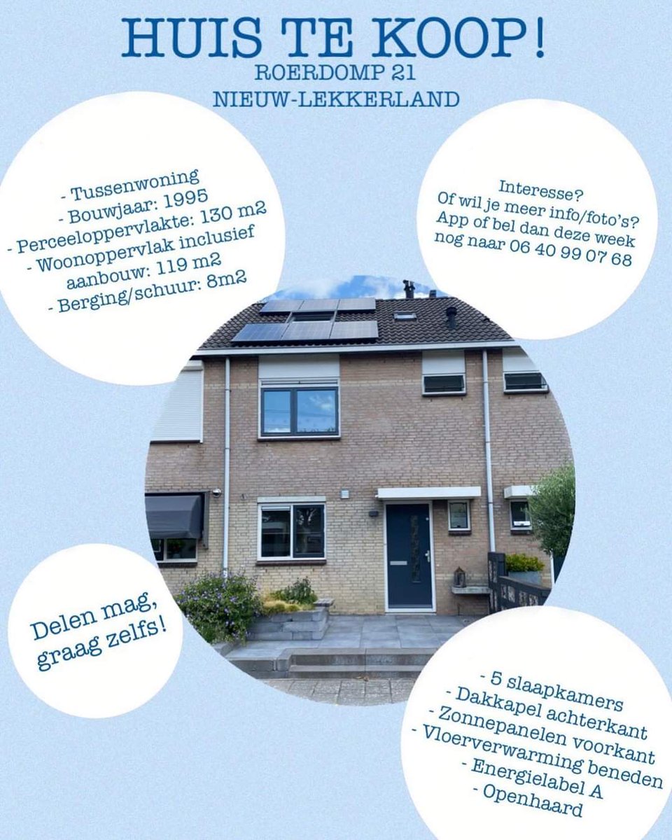 Mooi huis te koop! #NieuwLekkerland #delenmag