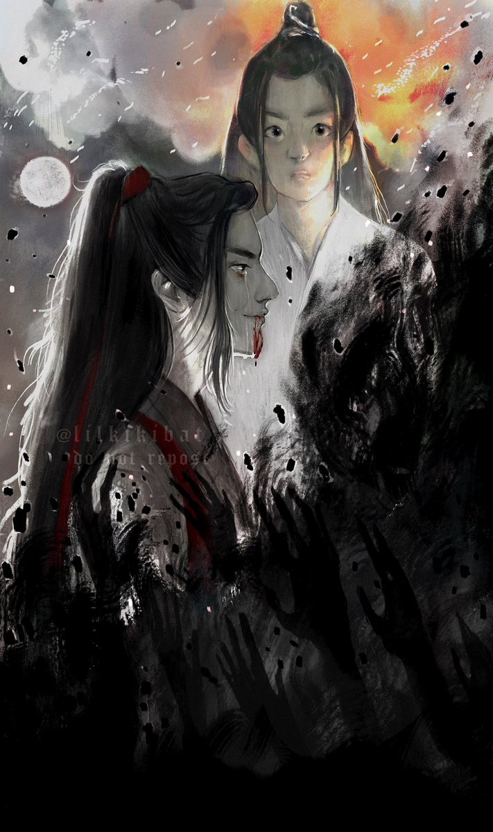 lilkikibat's tweet photo. The end of Wei Wuxian’s innocence🩸

#mdzs #cql #yllz https://t.co/xgvosZI217