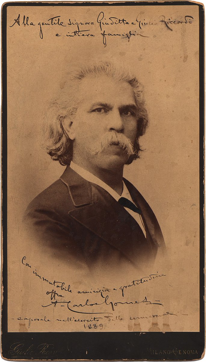 Born #OTD in 1836: Antônio Carlos Gomes, Brazilian composer.

Gomes was the first composer from the New World to have their work accepted by Europe. Verdi, for example, described Gomes' first opera as an expression of "true musical genius". #classicalmusic