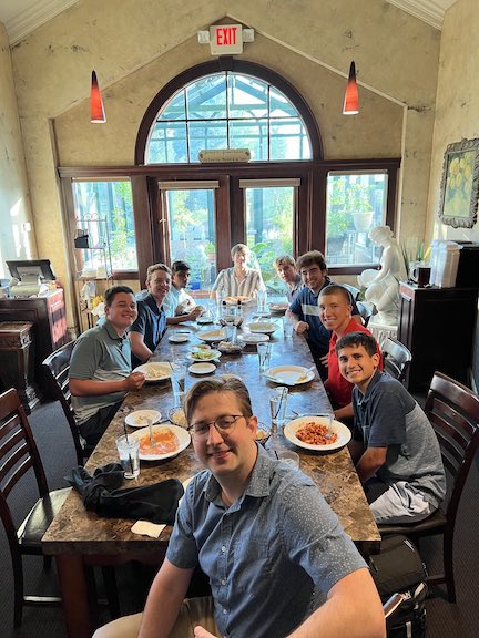 marmionacademy's tweet photo. During the weekend of July 7-9, the Marmion Music Officers held their annual retreat in South Bend, IN.
The Officers meet with Mr. Birch and Mr. Rosas to plan the events for the upcoming school year! #marmionadvantage https://t.co/m4Y3D8FVd3
