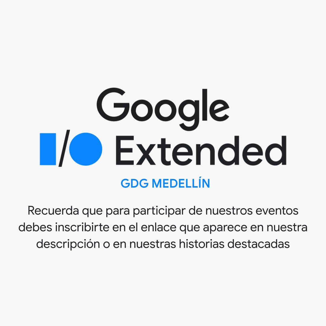 Google Developer Group Medellin - GDG Medellin tweet media