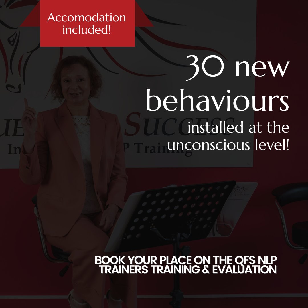 QFS_NLPTraining's tweet image. Did you know that during our NLP Trainers Training, we install THIRTY new behaviours in you at the unconscious level? This assists you to be the exceptional individual that people want to follow. 🎯

qfscoaching.com/nlp-trainers-t… 

#nlpmaster #NLPcoach #nlptraining