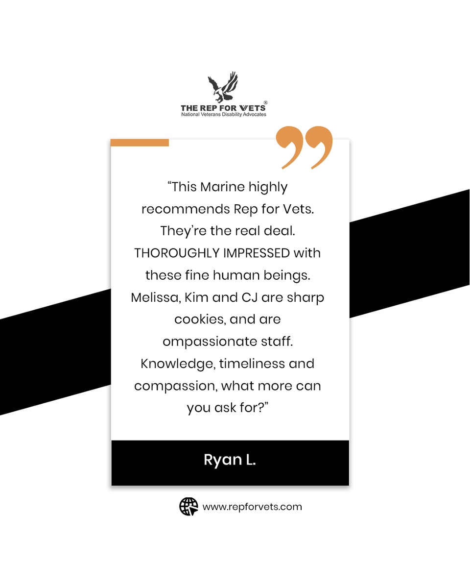 TheRepForVets's tweet photo. We fight for people who answered with honor and bravery when our country called. We proudly help veterans and their dependents in all 50 states and U.S. Territories. πΊπΈπ«±πΌβπ«²π½
Complete our online evaluation to get started https://t.co/QRIAsFzMjs
#RepForVets https://t.co/sY5Rvp8Pvg