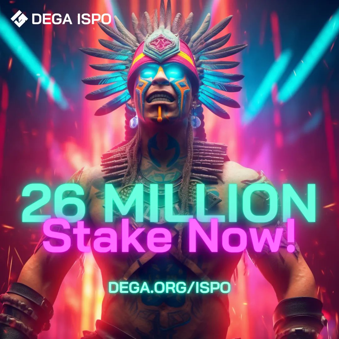 #DEGA Stake Pool reached 26 Million $ADA delegated! 🚀

To celebrate, we introduce the DEGA #DailyChallenge where you can compete to win 1000 $DEGA Tokens! 🎉

Follow these steps:
1️⃣ Follow us. 
2️⃣ Like ❤️ &amp; Retweet 🔁 
3️⃣ Tag 3 friends 

The winner will be announced in 24 hours.