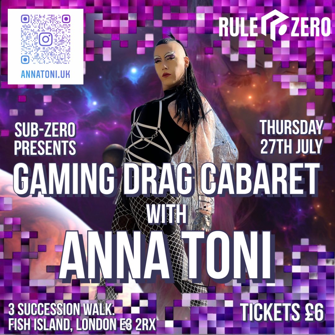 My next Gaming Drag Cabaret is coming up in a few short weeks! The last one was pretty epic, so grab your tickets! rulezero.co.uk/product/gaming… @RuleZeroLondon