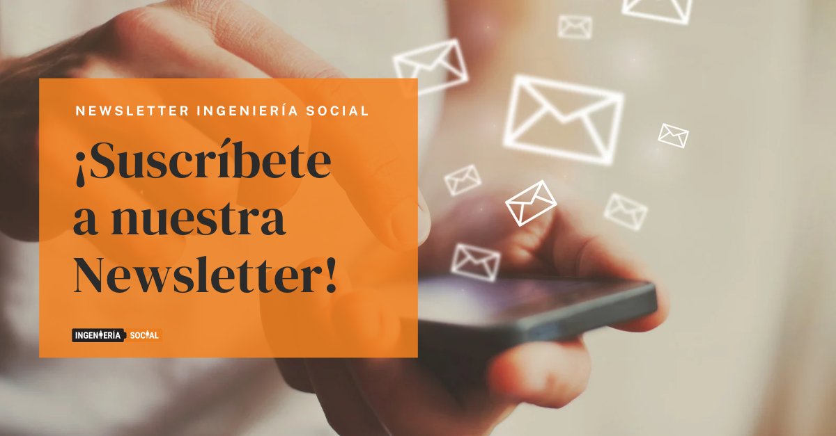 ¿Quieres estar al día de toda la actualidad en #sostenibilidad, #igualdad y #RSC?

📩 Suscríbete a la Newsletter de #IngenieríaSocial y, una vez al mes, recibe las noticias más relevantes, próximos eventos y formaciones y más en un solo correo.

👉 my.mtr.cool/kremjxnhjm
