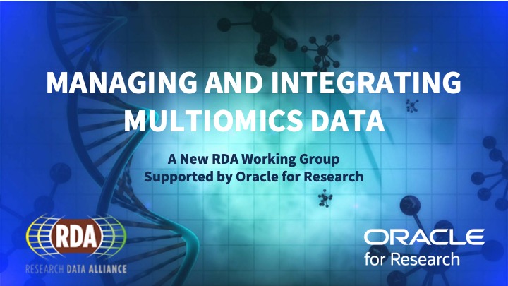 🧬Are you interested in managing & integrating #multiomics #data? 🧫 We're establishing a new Working Group, supported by @OracleResearch, on this hot topic! ❗️Scope to be defined during workshops in September... Read more & register to participate 👉 rd-alliance.org/new-rda-workin…