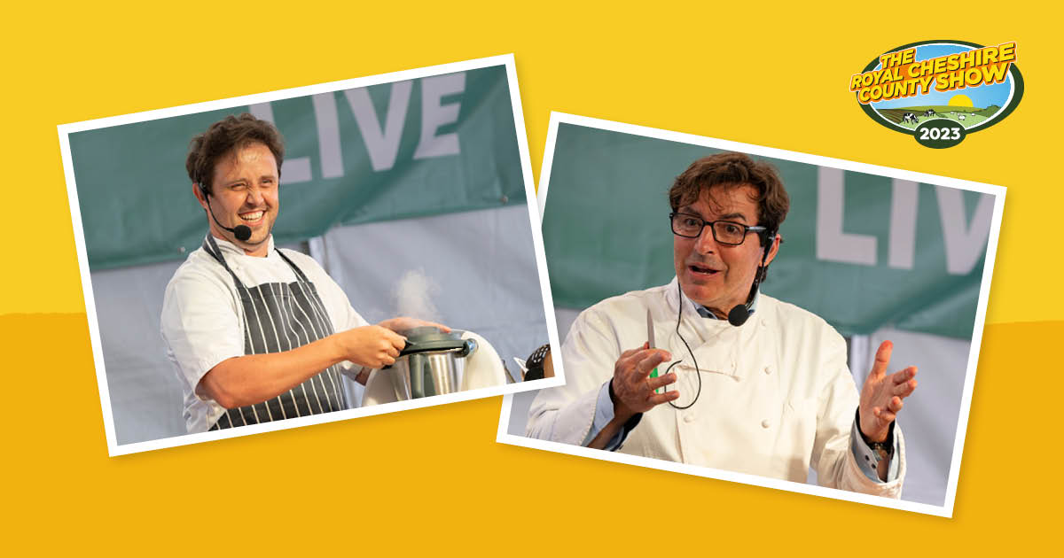 Did you see our #CookingWithTheStars Chefs at The Royal Cheshire County Show? 

Jean Christophe Novelli and Ellis Barrie are appearing on the ITV Show- Cooking With The Stars and we can’t wait to see them in action again! 

#CelebrityChefs #JeanChristopheNoveli #EllisBarrie