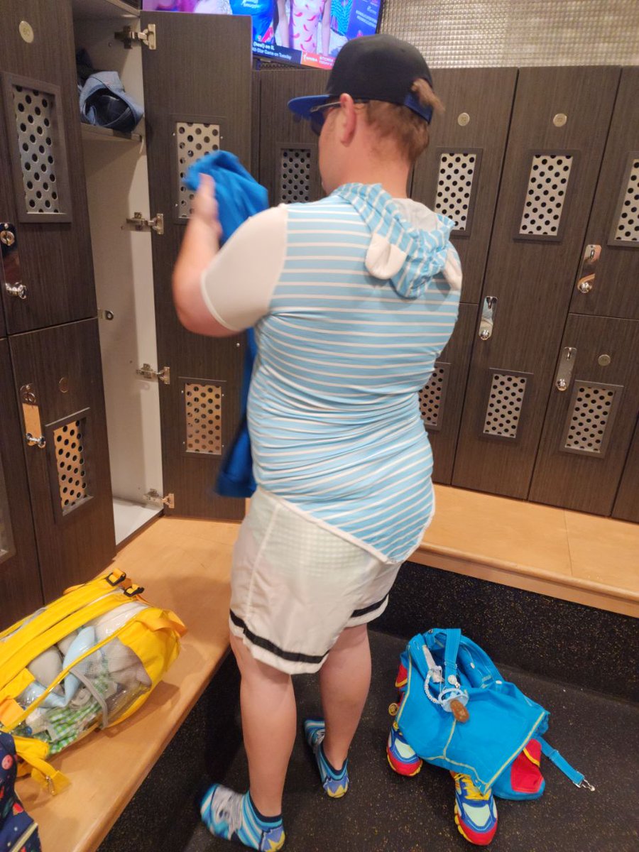 seaDiaperBoy's tweet photo. When you show up to the gym in your outfit and diaperbag, and then going out to the floor in see through shorts and paci~ https://t.co/iSd9Z4UVTC