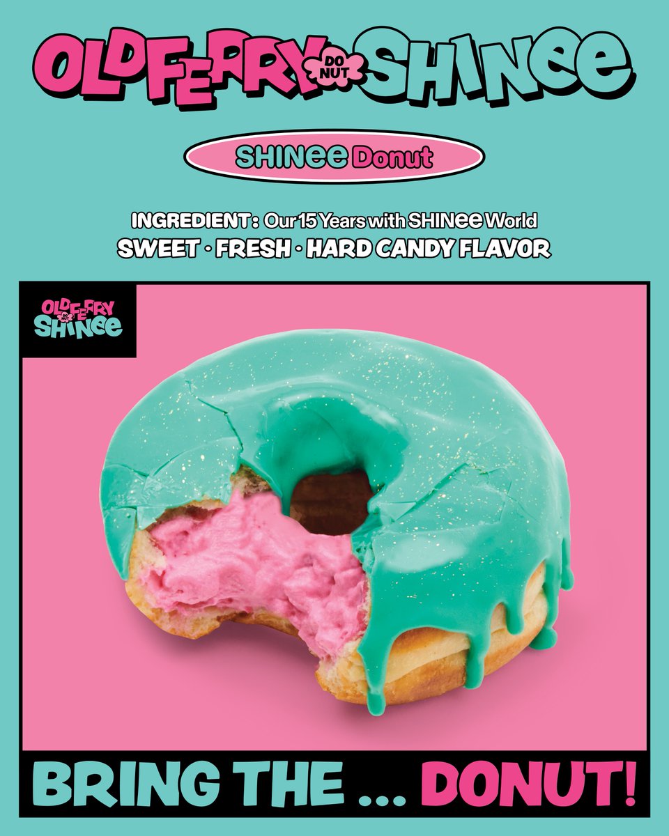 SHINee's tweet photo. SHINee Donut Launch
➫ 2023.7.13.THU (KST)

#SHINee #샤이니 
#올드페리도넛 #OLDFERRYDONUT 
#샤이니도넛 #SHINeeDonut
#SHINeeXOLDFERRYDONUT https://t.co/95GuJU4ZXE