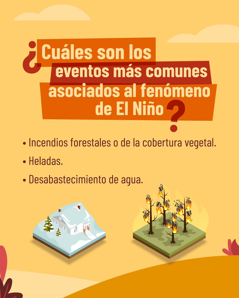 Corpoboyaca's tweet photo. Todo lo que debe saber ante una probable llegada del Fenómeno de El Niño⬇️.

¡Juntos trabajamos en acciones de prevención, preparación y respuesta! https://t.co/TlpSxwynhh