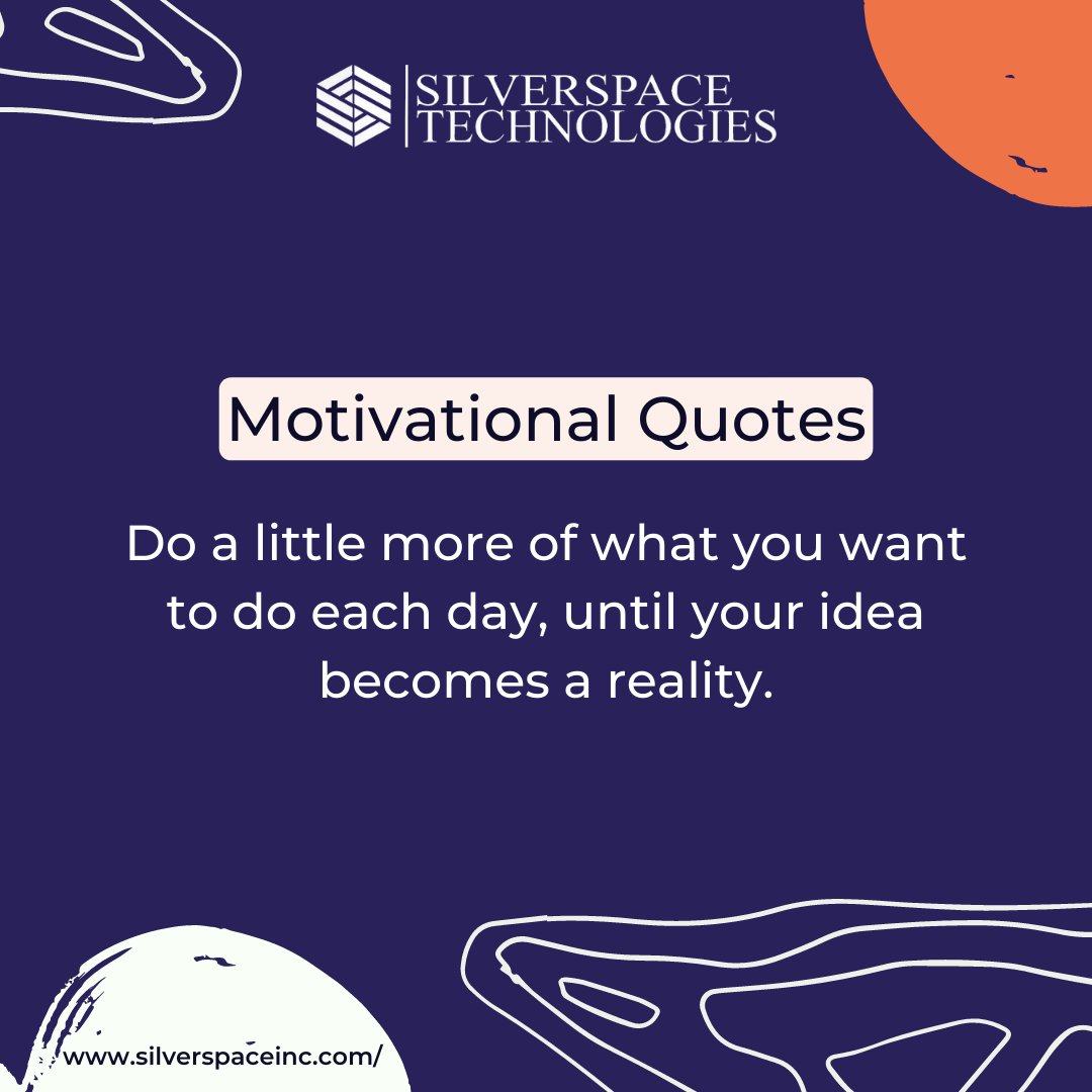 SilverspaceInc's tweet photo. Take a step closer to your dreams every day. Embrace the power of small actions and watch your ideas transform into reality.
.
#silverspaceinc #inc #ideas #closer #dreams #itstaffing #itconsultancy https://t.co/t4axplOerv