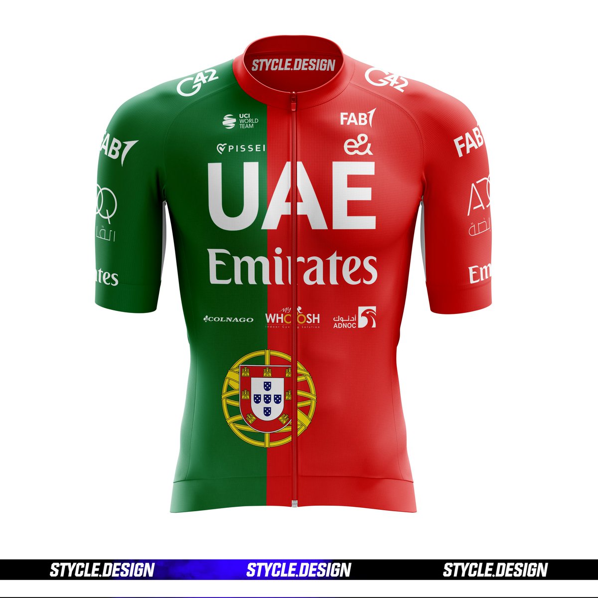 stycledesign's tweet photo. UAE showed their new national kits, although I think there might be some more room for improvement!

Feel like the Swiss cross needs to be seen from far away, which I fear won't be the case now.

#cycling #concept #stycledesign https://t.co/Gp6T3URqfd