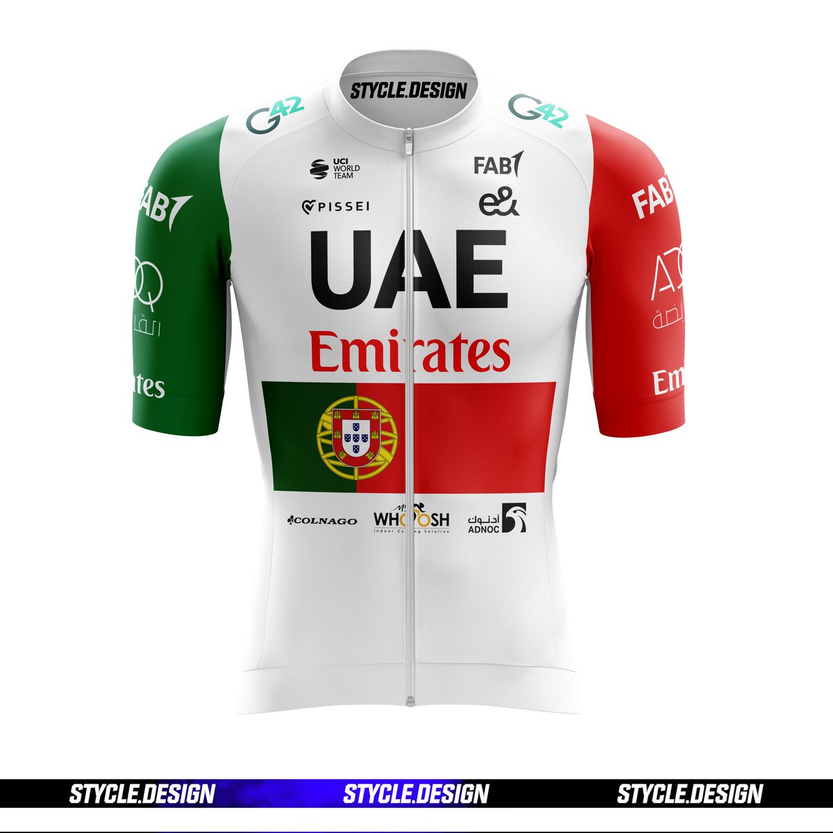 stycledesign's tweet photo. UAE showed their new national kits, although I think there might be some more room for improvement!

Feel like the Swiss cross needs to be seen from far away, which I fear won't be the case now.

#cycling #concept #stycledesign https://t.co/Gp6T3URqfd