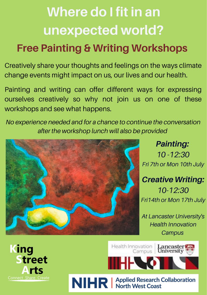 Lancaster Locals : I've had two cancellations for a creative futures writing workshop next Monday 17th. If you're interested, reply below and we'll get it sorted. OR share with people who might be interested :)