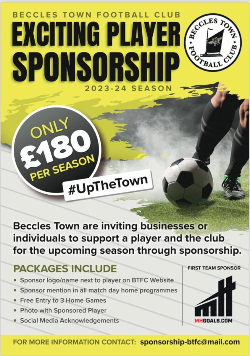 Player Sponsorship 🤝|| Are you a business wanting to give back to the grassroots game or feel you can support a player at our club? If so please get in touch as any help will make a huge difference to our players 🫶 ⚪️⛵️⚫️