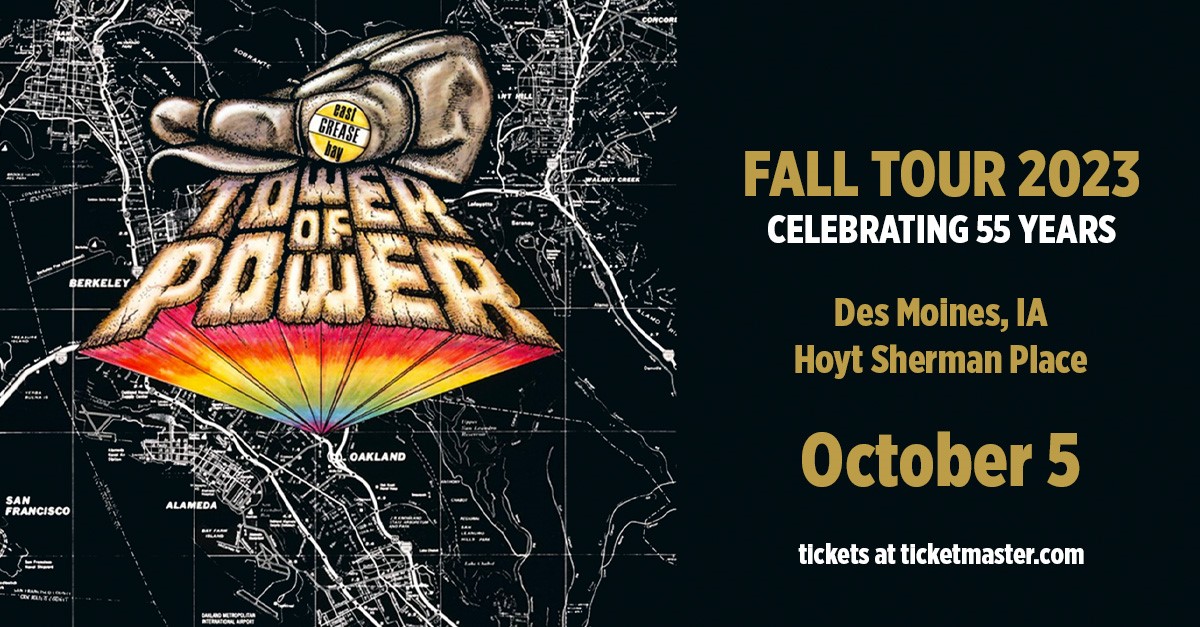 Just announced! For over 55 years, @OfficialTOPBand has delivered the best in funk and soul music. See them live in concert on Oct 5 at Hoyt Sherman Place. Tickets are on sale Friday, July 14 at 10:00 AM.