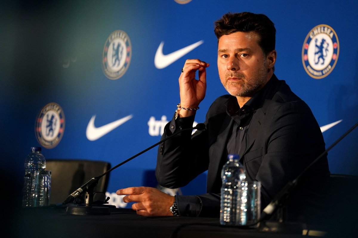 Blue_Footy's tweet photo. Mark Ogden: "The first stage of Pochettino's Chelsea rebuild was in his opening news conference as the club's manager, and it was his first big W." https://t.co/agBRIGKMFi