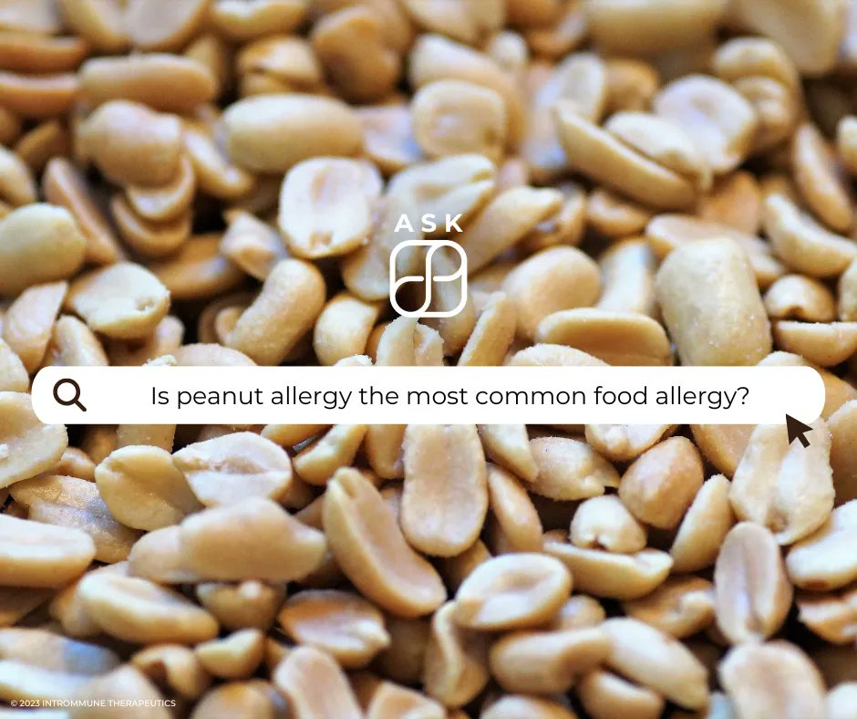 intrommune's tweet image. Believe it or not, peanut allergy is only the most common #foodallergy in children under 18. #Milkallergy is the leader for young kids, while #shellfishallergy leads in adults. 

The more you know! 🥜 #askintrommune