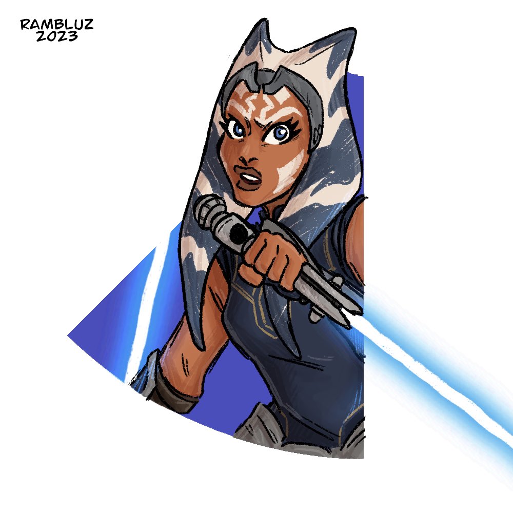 Rambluz's tweet photo. Symmetra from Overwatch 2 and Ahsoka Tano from Star Wars The Clone Wars https://t.co/ZhjZO0MJKI