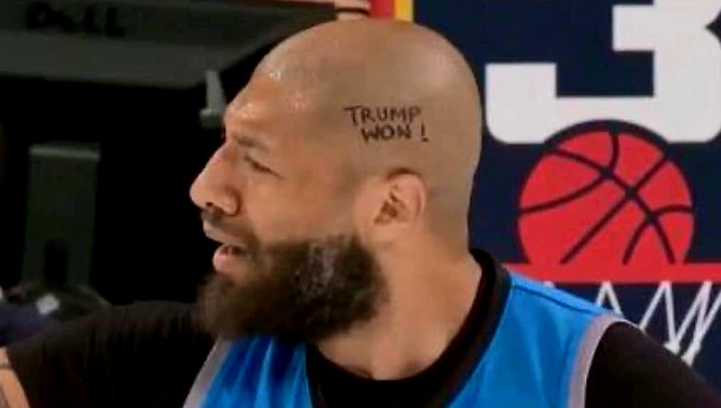 RudyGiuliani's tweet photo. We had an inspiring talk on @77WABCradio w/ former @NBA first-round pick Royce White—the basketball player who wrote "Trump won" on the side of his head during a recent game.

Royce is considering a run for
 public office in Minnesota and w/ his message and vision he can win! https://t.co/fst4wh6Umt