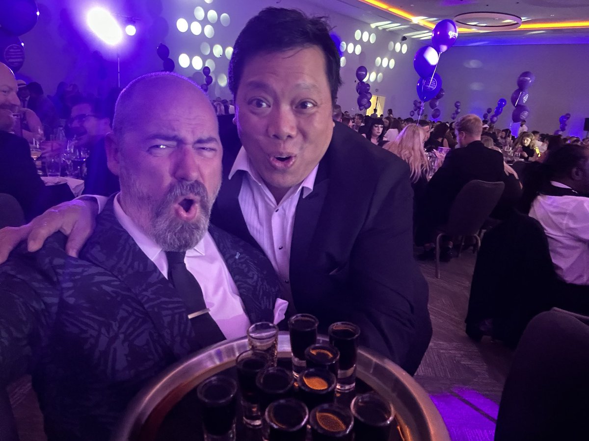 TonyElv's tweet photo. You’re a bad man @Jamesbwong 🤦🏻‍♂️ 

It’s a jeffing Monday for Pete’s sake!! #MFDHA23 https://t.co/eRNsjumgx1