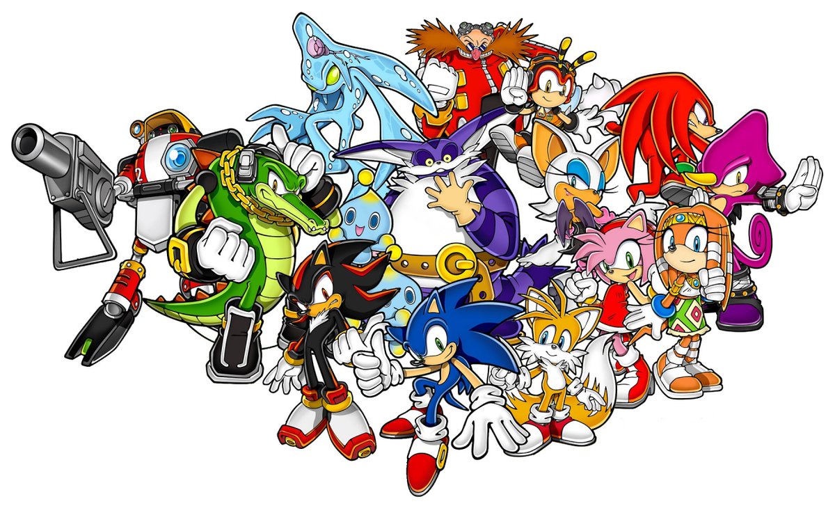 chaomix's tweet photo. I swear the Sonic series is like the only place where having a large cast of colorful characters with some of the rawest character designs you've ever seen is considered a "bad thing." Why is it not OK here but in a super hero movie with 30+ characters at once it's totally fine? https://t.co/VYb3LWkR5O
