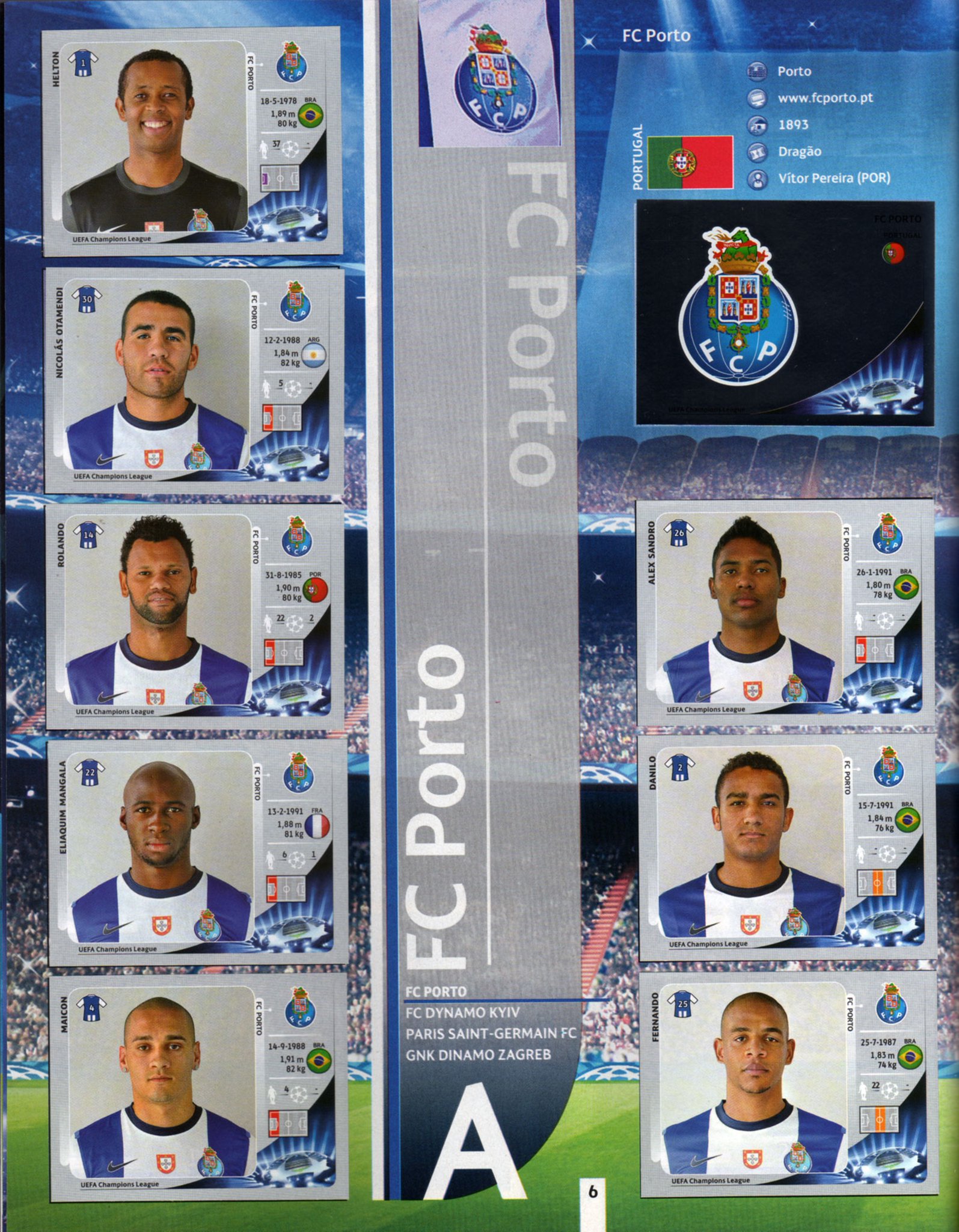 6 ST FC PORTO FOTBOLLS KORT-CHAMPIONS LEAGUE 20.. | Köp från Nickan134