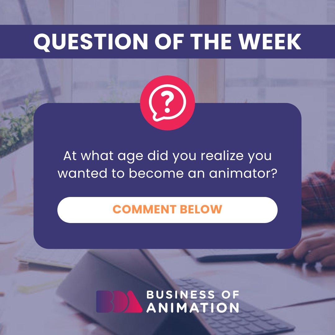 For our question of the week:

At what age did you realize you wanted to become an animator?

Leave your answers in the comments section below! 🚀

#Animation #FreelanceAnimator #FreelanceAnimation #BusinessofAnimation #AnimationBusiness #AnimatedBusiness