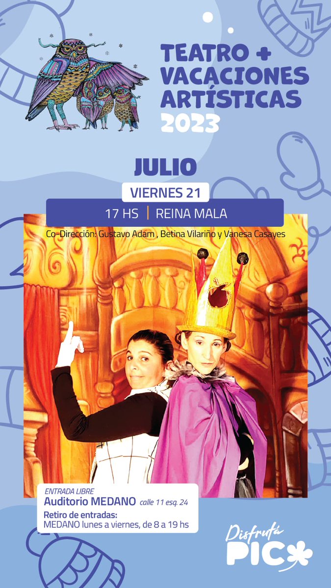 casayes_vane's tweet photo. #GeneralPico #LaPampa Vier 21/07 17 hs. Reina Mala, espectáculo teatral infantil en Medano (calle 24 esq. 11) https://t.co/Onv6V91JWr