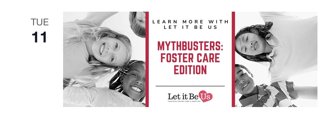 LetItBeUsIL's tweet photo. Join us for our webinar
Mythbusters: Foster Care Edition
July 11 from 7:00 pm - 8:30 pm

Register today! 
https://t.co/A3O7i2isM9 https://t.co/2ItoQqOukC
