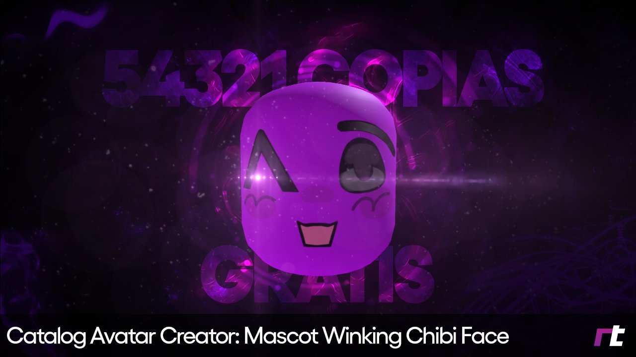 Catalog Avatar Creator: Mascot Winking Chibi Face