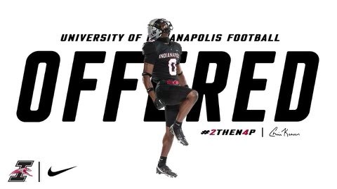 After a great conversation with <a href="/CoachBDoc/">Brian Dougherty</a> I am excited to have been offered a scholarship from <a href="/UIndyFB/">UIndy Football</a>!!