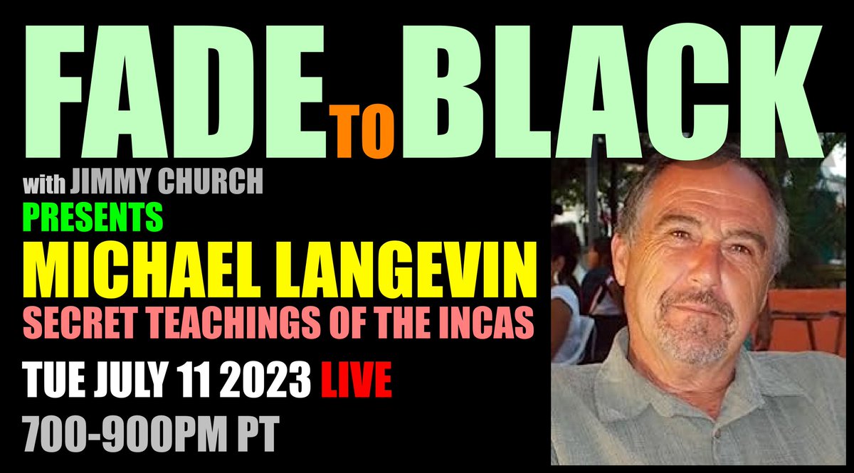 JChurchRadio's tweet photo. This Week on FADE to BLACK:
Mon: Philip Kinsella
Rendlesham and beyond
Tues: Michael Peter Langevin
Secret Teachings of the Incas
Wed: Angela T. Smith
Remote Viewing
Thur: Robert Clotworthy
THE Voice.
#f2b #media #ufo #breakingufo
#disclosure #conspiracy #radio
https://t.co/SWSi0jSaQ6
