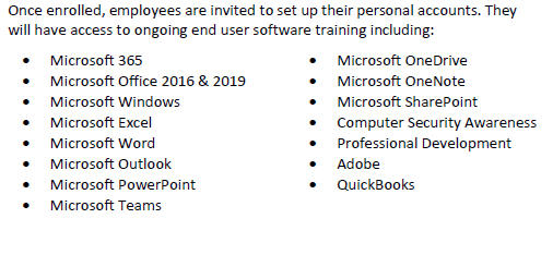 wesellinternet's tweet photo. BEST VALUE FOR MICROSOFT 365 ONLINE LEARNING
Software is a significant investment for any business, and training ensures that you are getting the best value for your software spend. Employees who receive the necessary software training are more efficient and more satisfied. https://t.co/3vyKuefgwZ