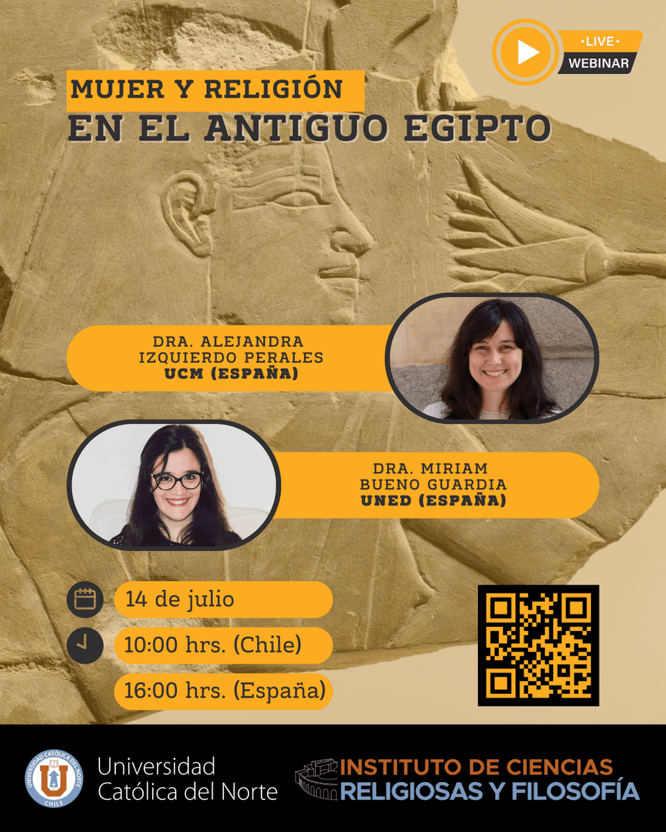 icrfucn's tweet photo. ¡Atención amantes de la historia y cultura!
Únete a nuestro próximo webinar: "Mujer y religión en el Antiguo Egipto".
Marca tu calendario: viernes 14 de julio, 10:00 hrs. Descubre el fascinante papel de la mujer en la religión egipcia.
Regístrate aquí: https://t.co/YQJdQPMCwX https://t.co/8OOFQRjbqF