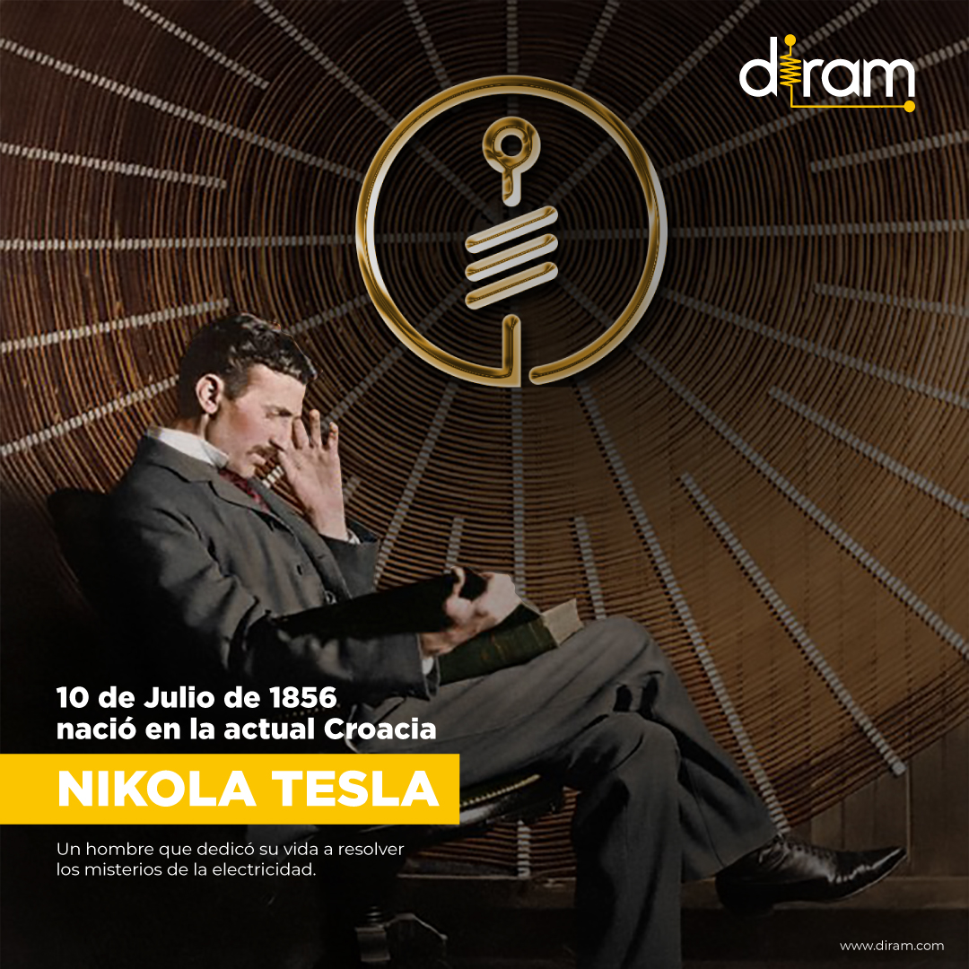 DiramMx's tweet photo. Hoy se conmemora el nacimiento de Nikola Tesla.

Tesla estudió la iluminación y distribución inalámbrica de energía eléctrica por todo el mundo a través de sus experimentos con energía de alta tensión y alta frecuencia. https://t.co/hZJHVj258u