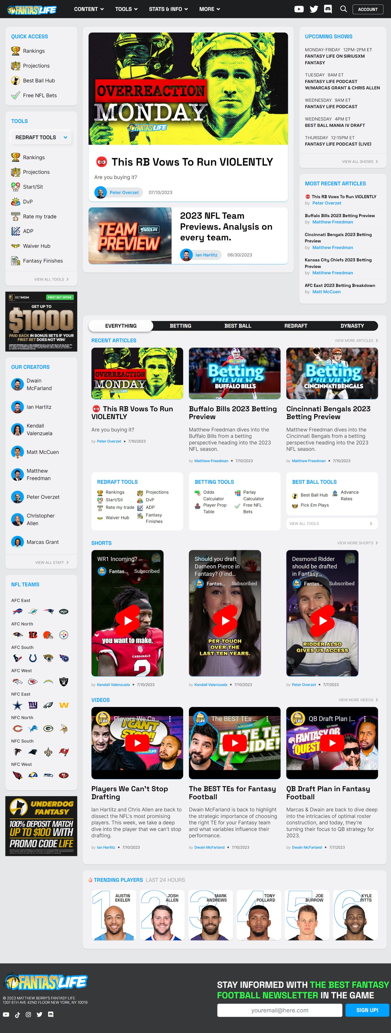 Rob Waziak on Twitter "The PERFECT Fantasy Football site now exists