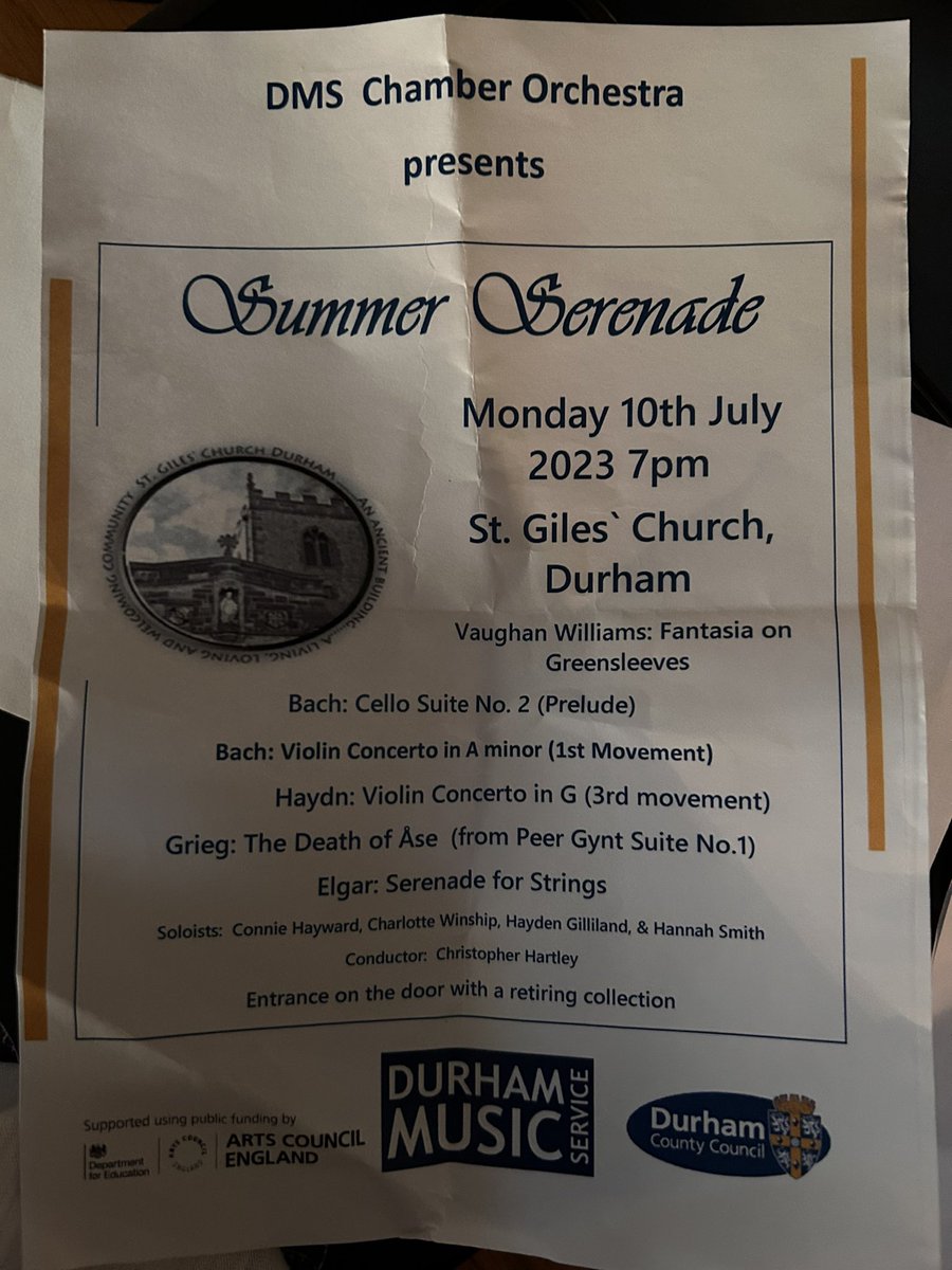 Tina Mortimer (@tinamortimer2) on Twitter photo A Fabulous evening of music in the DMS Summer Serenade. Amazing soloists and beautiful ensemble playing from students past and present, supported as always by our wonderful String teachers Well done everyone! <a href="/TrustDurham/">Durham Music</a> A Fabulous evening of music in the DMS Summer Serenade. Amazing soloists and beautiful ensemble playing from students past and present, supported as always by our wonderful String teachers Well done everyone! <a href="/TrustDurham/">Durham Music</a>