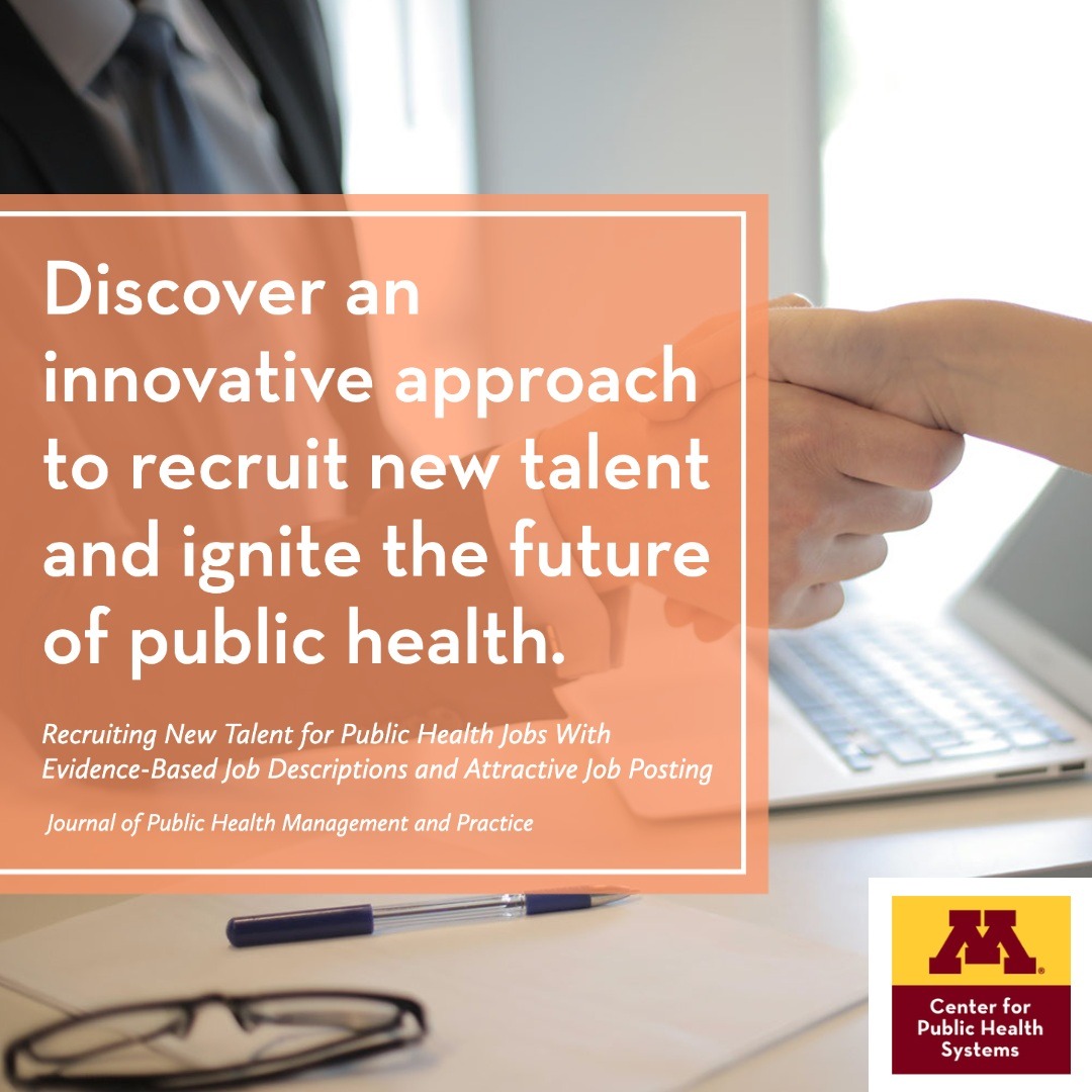 'Recruiting New Talent for Public Health Jobs With Evidence-Based Job Descriptions and Attractive Job Postings' is online now. shorturl.at/elPRW #publichealthjobs #healthcarerecruitment #publichealthworkforce #healthcaretalent #publichealthresearch