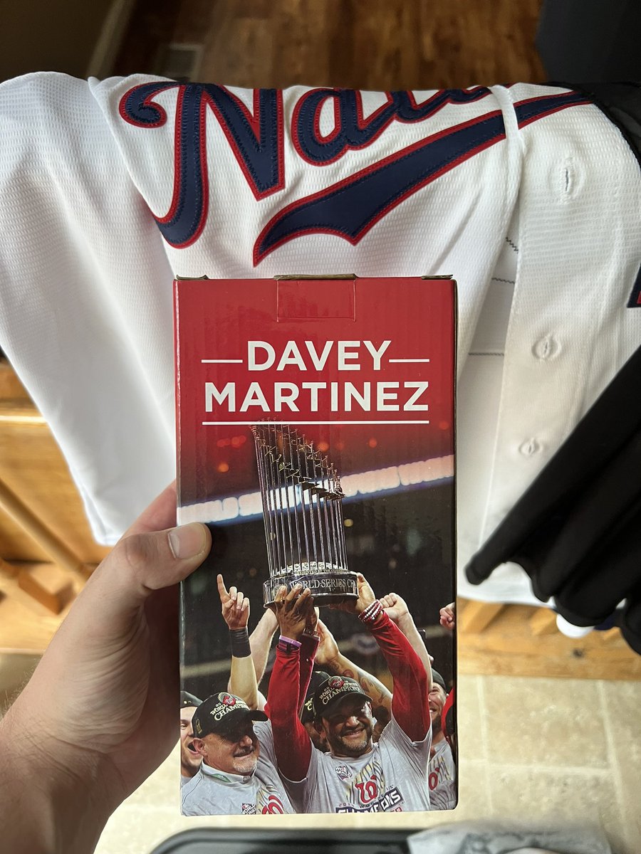 DCSportsNews365's tweet image. ❗️Giving away this Davey Martinez World Series bobble head! Realized I had an extra one. Winner will be picked at the end of the All-Star Break. All you have to do is RT and comment your favorite Davey moment to enter the giveaway. Good luck #Natitude