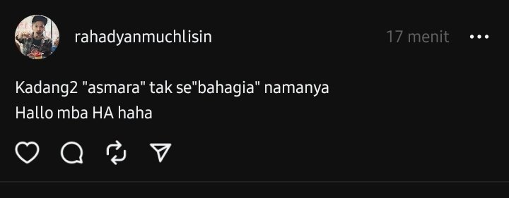 Aku padamu mba 
#happyasmara