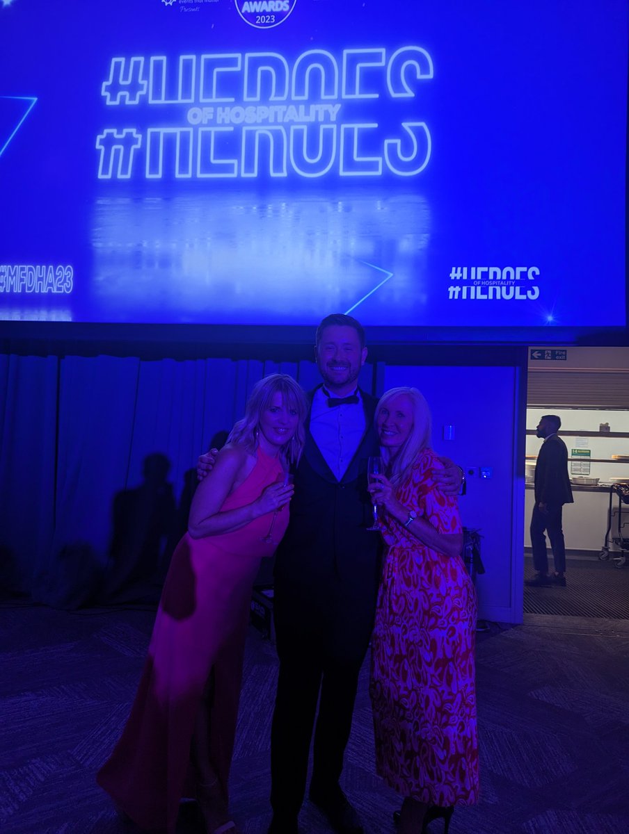 jess_brabant's tweet photo. Back to where he belongs. Up for 3 awards tonight at #MFDHA23 @rdoyle930 @ParkRegisBirm @switch_hm #HeroesOfHospitality https://t.co/rbqURoHSWO