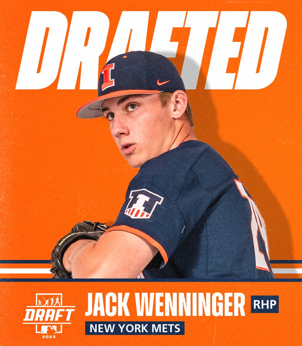 IlliniBaseball's tweet image. Ladies and gents, @jack_wenninger is on his way to the @Mets!

#Illini | #HTTO | #MLBDraft
