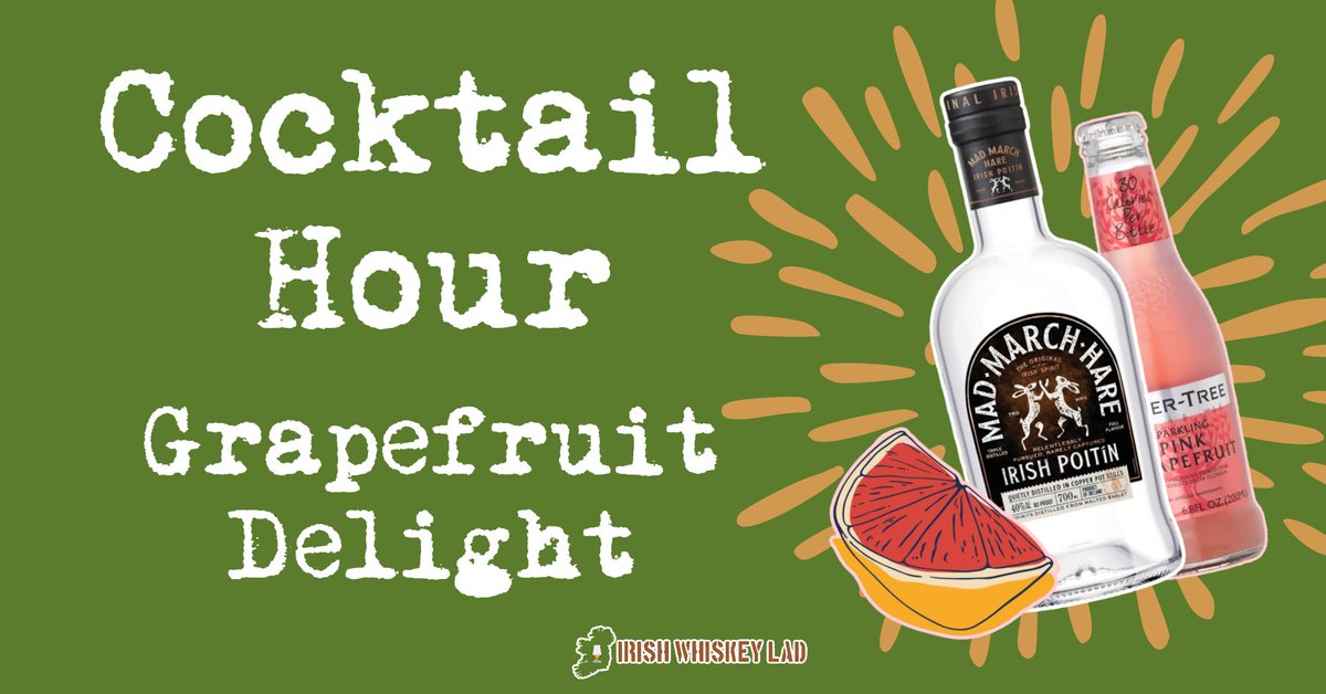 ☘️ "Grapefruit Delight" inspired by the delicious <a href="/FeverTreeMixers/">Fever-Tree Mixers</a> Sparkling Pink Grapefruit with #Poitín as the main ingredient.

🍹MAKE IT > bit.ly/IWLCtailGfruit… 

👀 MORE POITÍN #COCKTAILS > bit.ly/IWLYTPlayPoiti… 

#IrishPoitin #PoitinCocktails #PoitinCocktail