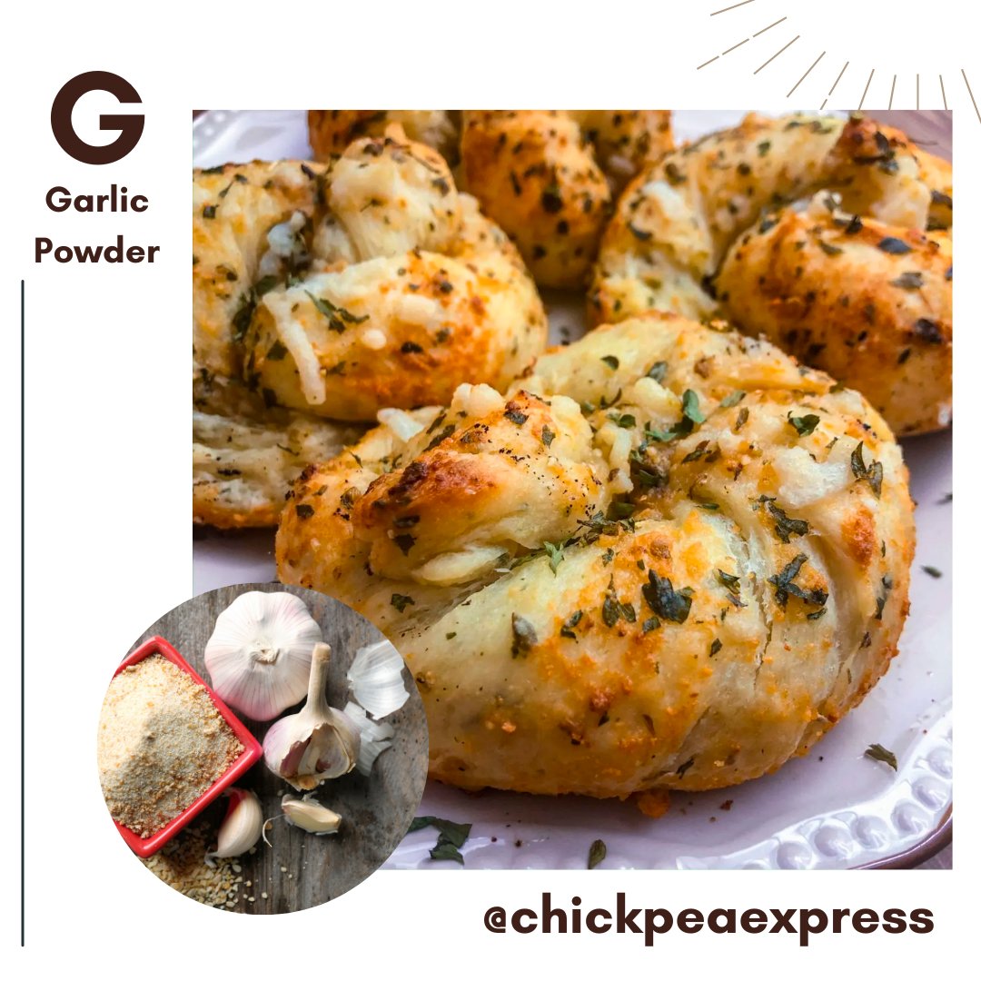 planetacterra's tweet photo. Introducing an amazing #MeatlessRecipe featuring our special seasoning: Garlic Powder! Try the mouthwatering Vegan Garlic Knots by @chickpeaexpress Get ready for fluffy, buttery, vegan garlic knots that will elevate your taste buds! Recipe here: https://t.co/ZHdG8IfhIF 🌶️🥣 https://t.co/0jTSOGukC6