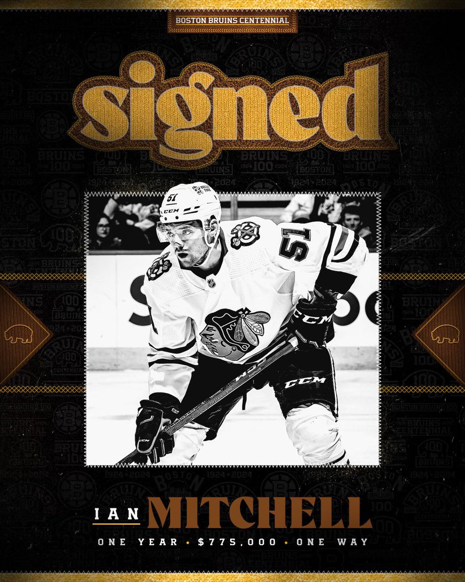 The #NHLBruins have signed Ian Mitchell to a one-year contract.

📰: bit.ly/43eKwf3