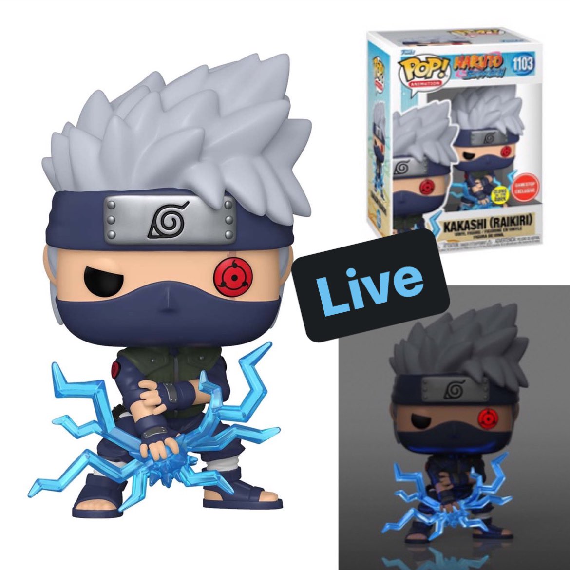 Funko POP News ! on Twitter "Restock! GameStop exclusive GITD Kakashi