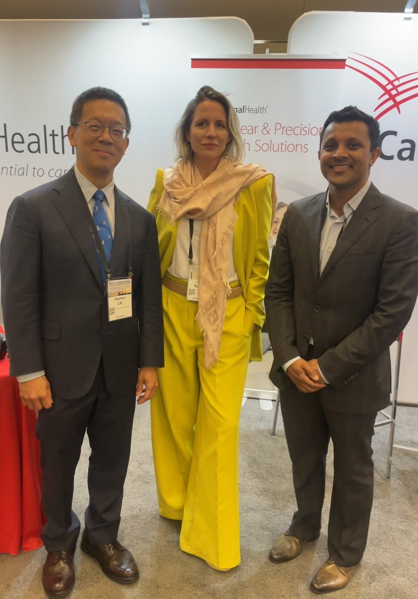 ClareSchilling's tweet photo. So happy to share thoughts with @DrJohndeAlmeida  &amp; Prof Stephen Lai  at AHNS 2023, both leaders in SNB and lymphatic mapping studies in North America https://t.co/BdexqSPCAn